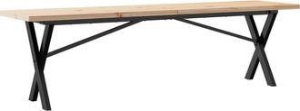 vidaXL Tavolino Salotto Telaio A X 160x40x45,5 Cm Legno Pino E Acciaio - Vidaxl