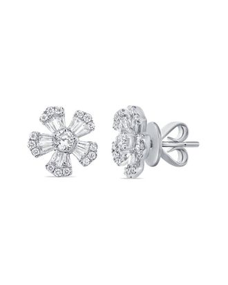 Sabrina Designs 14K 0.68 Ct. Tw. Diamond Flower Studs