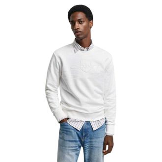 GANT T-shirt met tonaal logo voor heren (Cr&egrave;me)