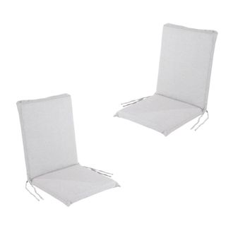 ED&Egrave;N JARD&Iacute; Pack de 2 cojines para sill&oacute;n de jard&iacute;n reclinable olefin gris claro