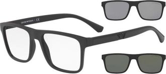 Emporio Armani Authentieke Stijlvolle Brillen Premium Kwaliteit Service - Heren - Brillen - Zwart - 54 MM - Accessoires