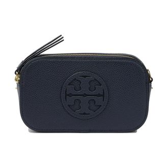 Tory Burch Tassen, Dames, Blauw, ONE Size, Leer, Blauwe Crossbody Tas Elegante Stijl