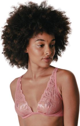Maison Lejaby Womens 19134 Sin Triangle Bra - Pink Polyester/Polyamide - Size 32B