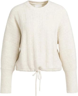 YaYa Jersey de punto acanalado - Knitwear - Mujer - Blanco - 2XS