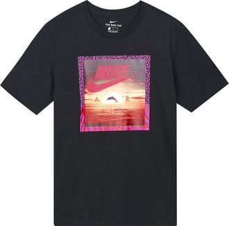 Nike Dolphin Sunset landscape Printing Short Sleeve Black CT6591-010