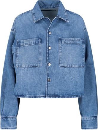 Alexander Wang Crop Shirt - Blue Denim