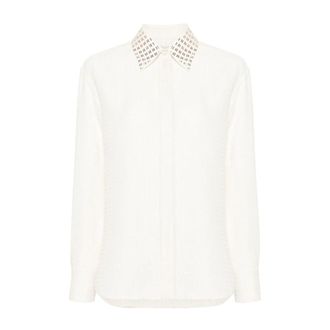 Golden Goose Regular Cotton Shirt With 3D Check Print - female - Golden Goose - Shirts - White - M - Blouses & Shirts