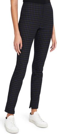Theory Plaid Slim Zip Cuff Trousers in Blue Multi at Nordstrom Rack, Size 0