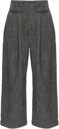 R13 Pantalones de Lana de Pierna Ancha - Trousers - Mujer - Negro - W25