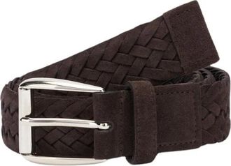 Brooks Brothers Su&egrave;de Riem - Heren - Riemen - Bruin - ONE Size - Su&egrave;de - Accessoires