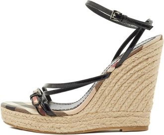 Burberry Espadrilles con zeppa - Nero