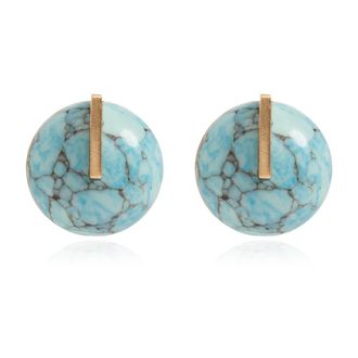 Cult Gaia Earrings, female, Blue, Size: ONE SIZE Una Clip-On Earrings