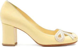 Sarah Chofakian Scarpin Audrey pumps met uitgesneden details - Geel