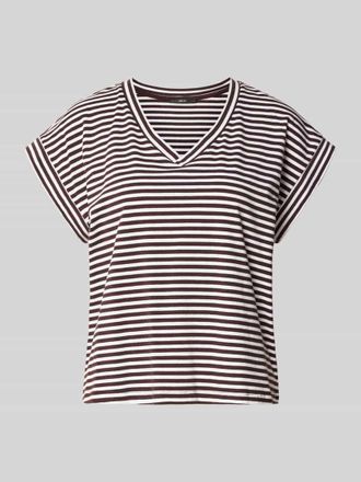Zero T-Shirt mit V-Ausschnitt in Hellbraun, Gr&ouml;&szlig;e 34