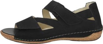 Waldl&auml;ufer Heliett Sandalen Plat - Dames - Sandalen - Zwart - 39 EU - Schoenen