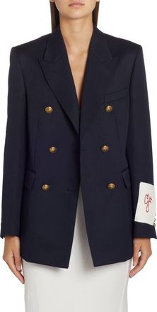 Golden Goose Diva Double Breasted Blazer in Dark Blue at Nordstrom, Size 4 Us