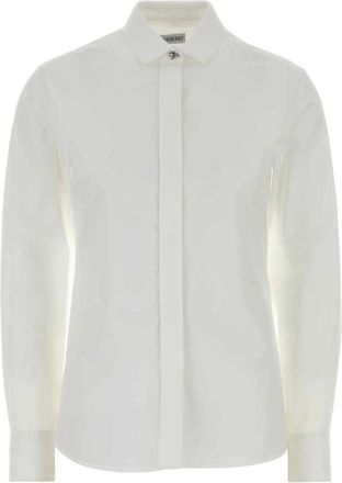 Burberry Katoenen Poplin Overhemd - Dames - Overhemden - Wit - 2XS - Katoen - Overhemden