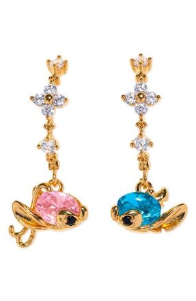 Girls Crew x Disney Love Experiment Hoop Earrings in Gold at Nordstrom