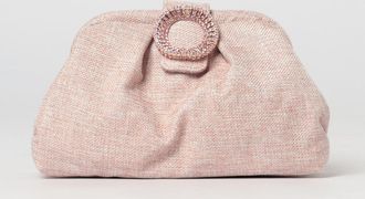 Twentyfourhaitch Clutch Bakios in rafia con fibbia gioiello