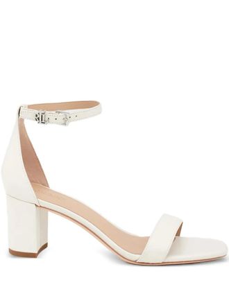 Lauren Ralph Lauren Sandali in pelle con tacco largo - Bianco