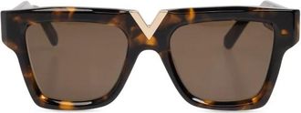 Valentino Garavani V Gold I Zonnebril - Dames - Zonnebrillen - Bruin - ONE Size - Accessoires