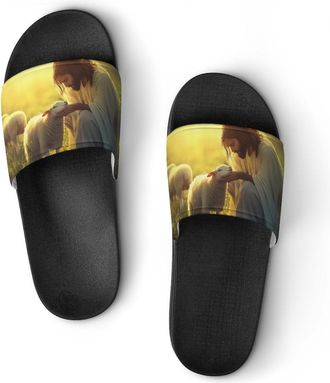 Generic Man Lambs Shower Shoes Slipper for Women Men Beach Slippers Quick Drying Non Slip Open-Toe Sandals