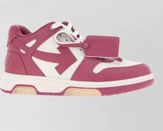 Off-white leather low-top sneakers