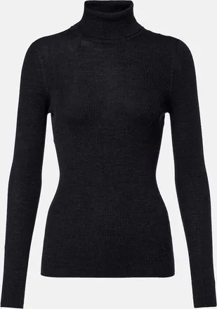 Agnona Ribbed-knit wool, silk, and cashmere sweater