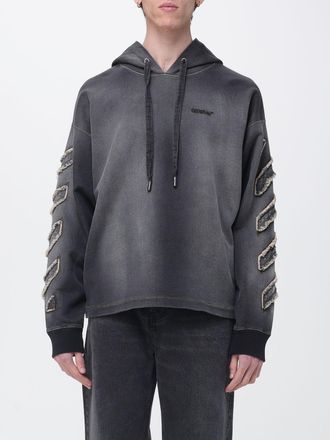 Off-white Felpa con cappuccio in cotone con logo Off-white