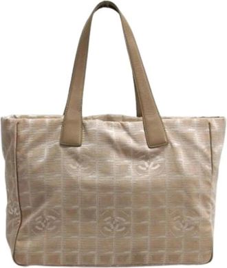 Chanel Pre-owned Vintage Tote Bag - Dames - Vintage Shopper - Beige - ONE Size - Leer - Vintage
