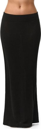 Naked Wardrobe Knit Maxi Skirt in Black at Nordstrom, Size X-Small