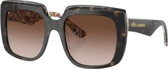 Dolce & Gabbana Bruin Verloop Vierkante Zonnebril - Dames - Zonnebrillen - Bruin - 54 MM - Accessoires