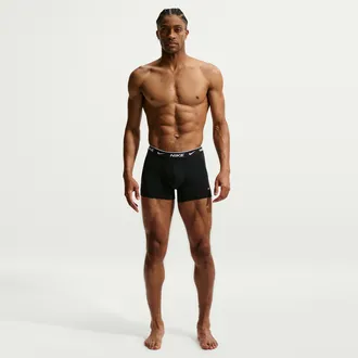 Nike Mens Essential Cotton Stretch Dri-FIT Trunks (3-Pack) in Black | KE1281-900