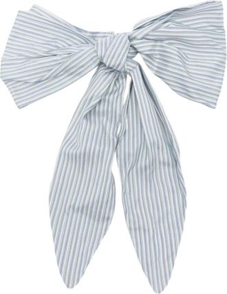 Ermanno Scervino Pajarita de Seda Rayas - Accessories - Mujer - Azul - ONE SIZE