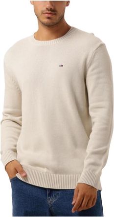 Tommy Jeans Heren Essential C-neck Sweater Beige - Heren - Ronde hals truien - Beige - 2XL - Truien & Vesten