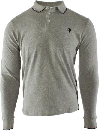 U.S.Polo Association Heren Grijze Polo Shirt - Heren - Polos - Grijs - 2XL - Katoen - Tops