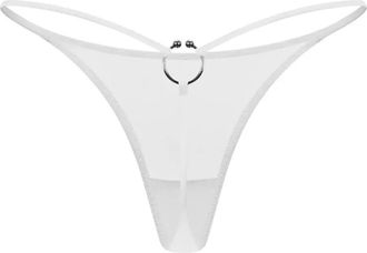 Zhilyova Dune ring-detail thong - White