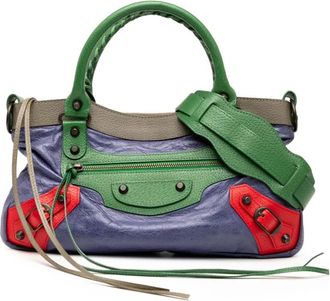 Balenciaga 2005-2025 Motocross Classic Multicolour First lamsleren tas - Paars