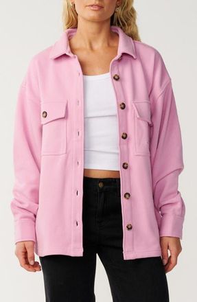Rip Curl Retro Swell Fleece Shirt Jacket in Lilac at Nordstrom, Size Xx-Large