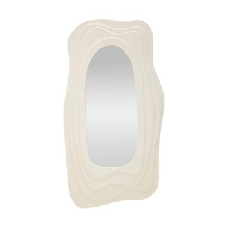 Dmora Dmora - Espejito Pregola, Espejo, Objeto De Decoraci&oacute;n De Pared, Decoraci&oacute;n De Espejo, 90x4 H165 Cm, Blanco
