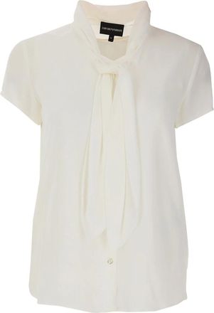 Emporio Armani Witte Blouse - Tijdloze Stijl - Dames - Blouses - Wit - M - Overhemden