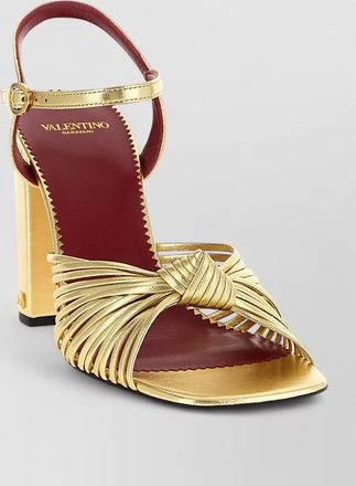 Valentino Garavani annet sandals knotted metallic open square toe
