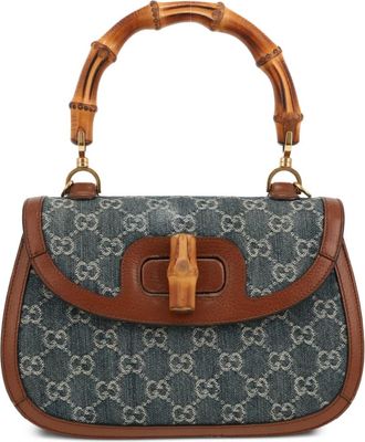 Gucci 2020 Bamboo denim handtas - Blauw