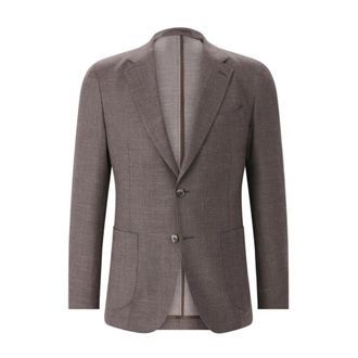 Windsor Melange Blazer - Heren - Jassen - Bruin - Maat: 4XL Linnen