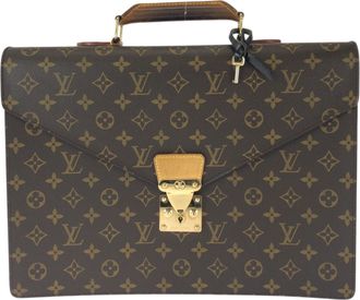 Louis Vuitton Brown Monogram Pvc Leather Briefcase (Pre-Owned)