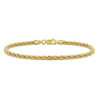 Amour 3mm Infinity Rope Chain Bracelet In 14K Yellow Gold, 9 In