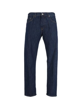 Dondup Classic Straight-Leg Indigo Blue Jeans With Five-Pocket Design