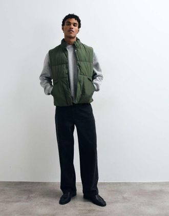 Asos gilet imbottito verde medio