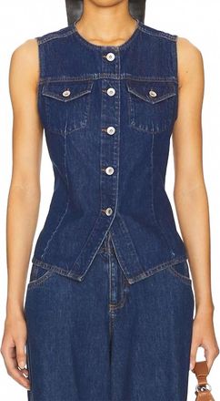 Sanctuary Maritime Denim Vest In Perfect Storm