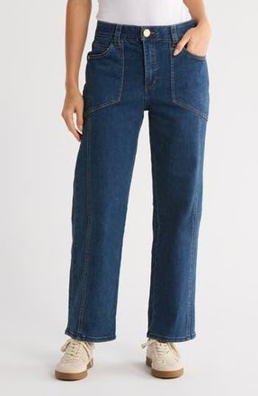 Democracy Front Seam Crop Jeans in Blue at Nordstrom Rack, Size 10